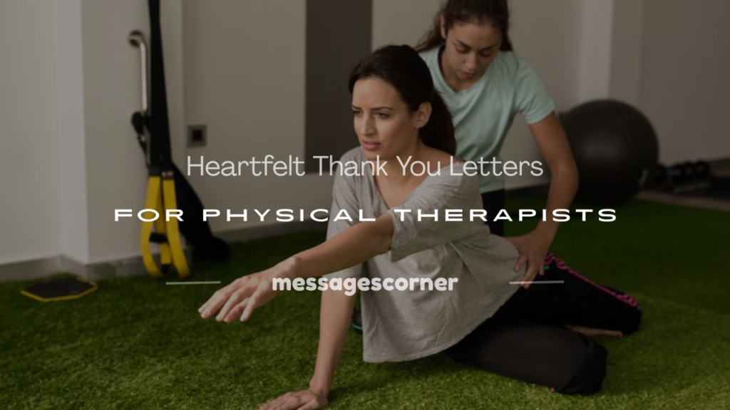 thank you letter to a physical therapist